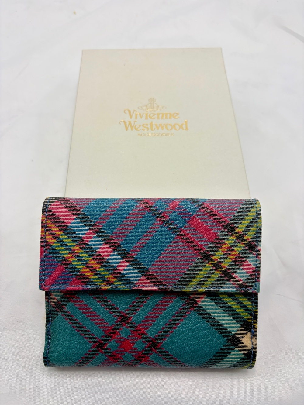 Vivienne Westwood Tartan Multicolor Plaid Wallet